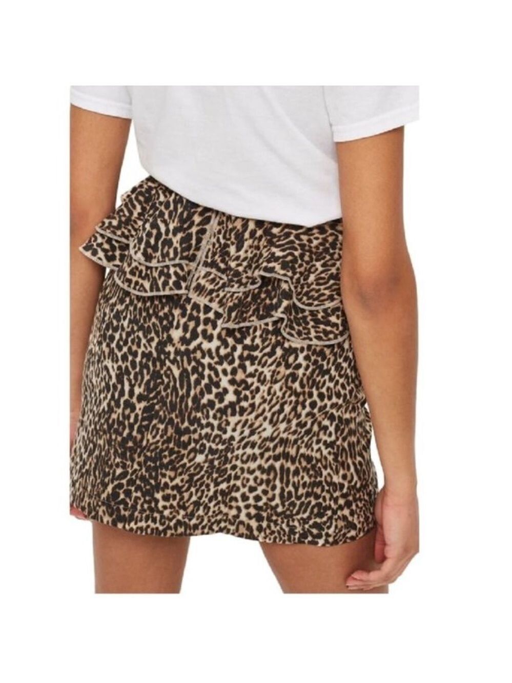 TOPSHOP Leopard Print Ruffle Skirt - Picture 6 of 6